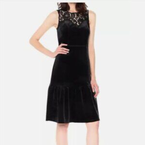 $169 Nanette Lepore Women's Moody Romance‎ Velvet & Lace Dress NWT Size 8-10
